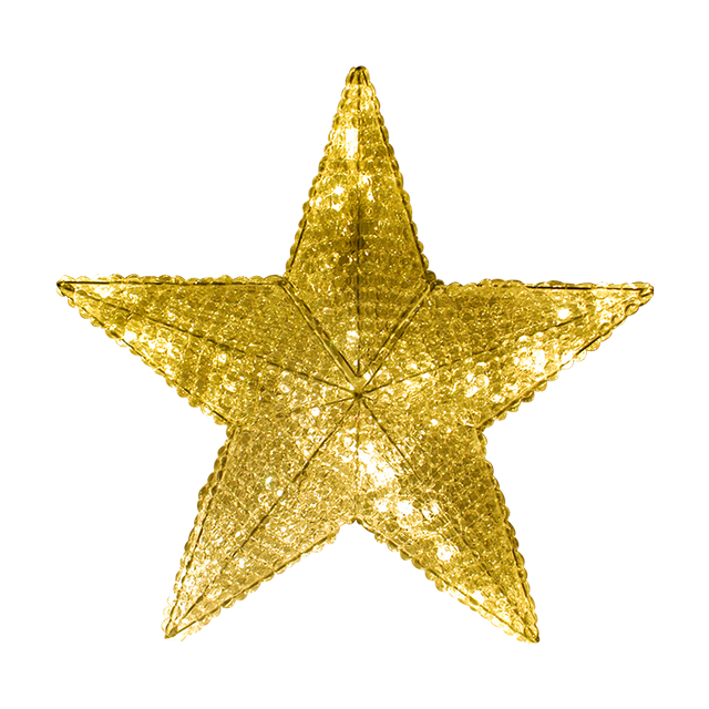 Dekra-Lite Warm White Crystal Star Tree Topper