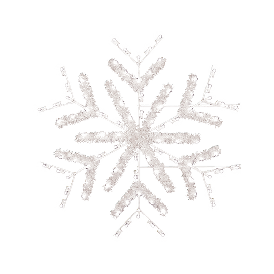 5' Deluxe Forked Snowflake LED Lit Pole Mount