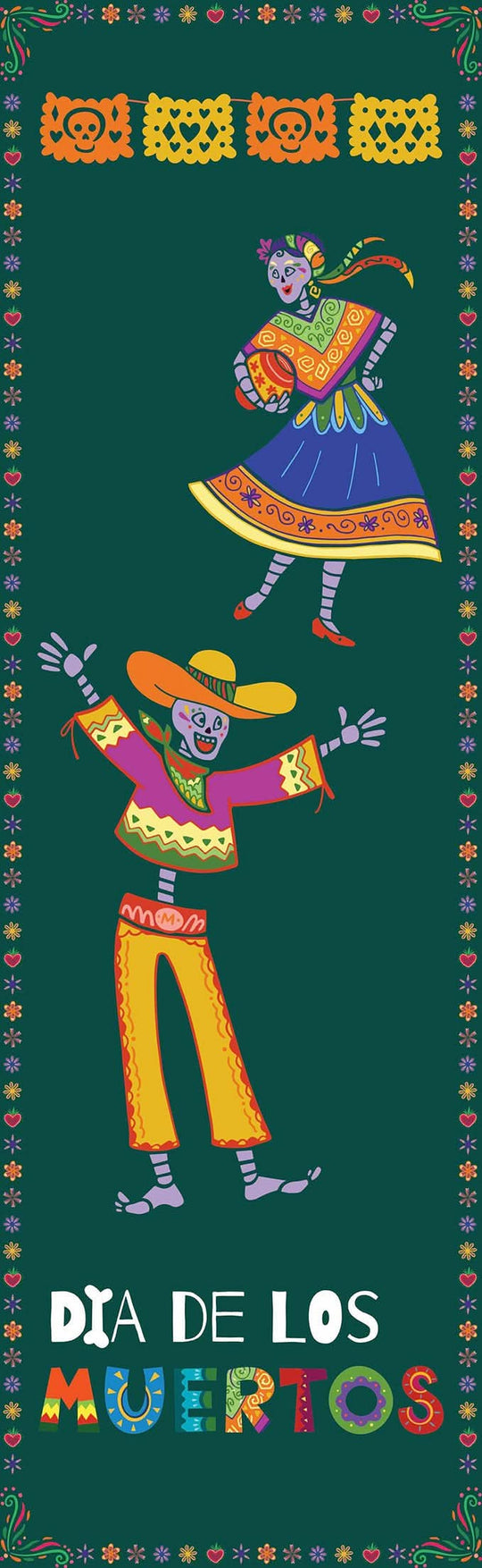 Dia de los Muertos - Dancing Couple Single Vinyl Banner
