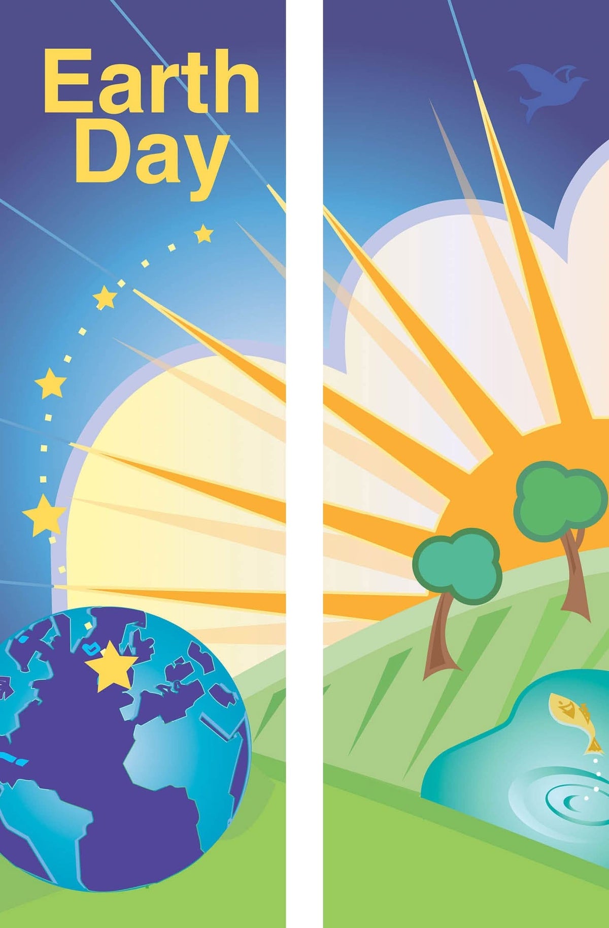 Earth Day Vinyl Double Vinyl Banner Set