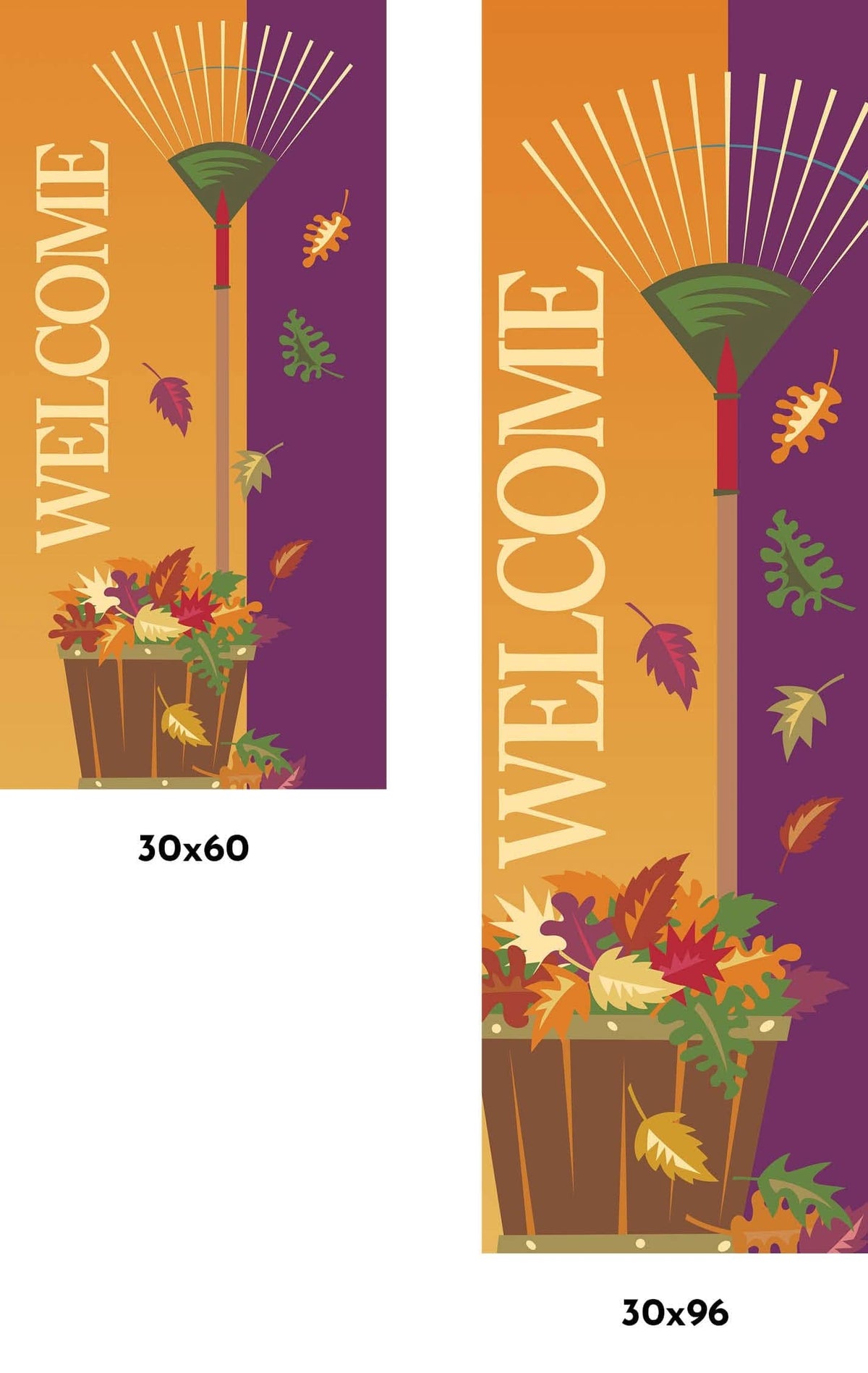 Falling Leaves Single Vinyl Banner