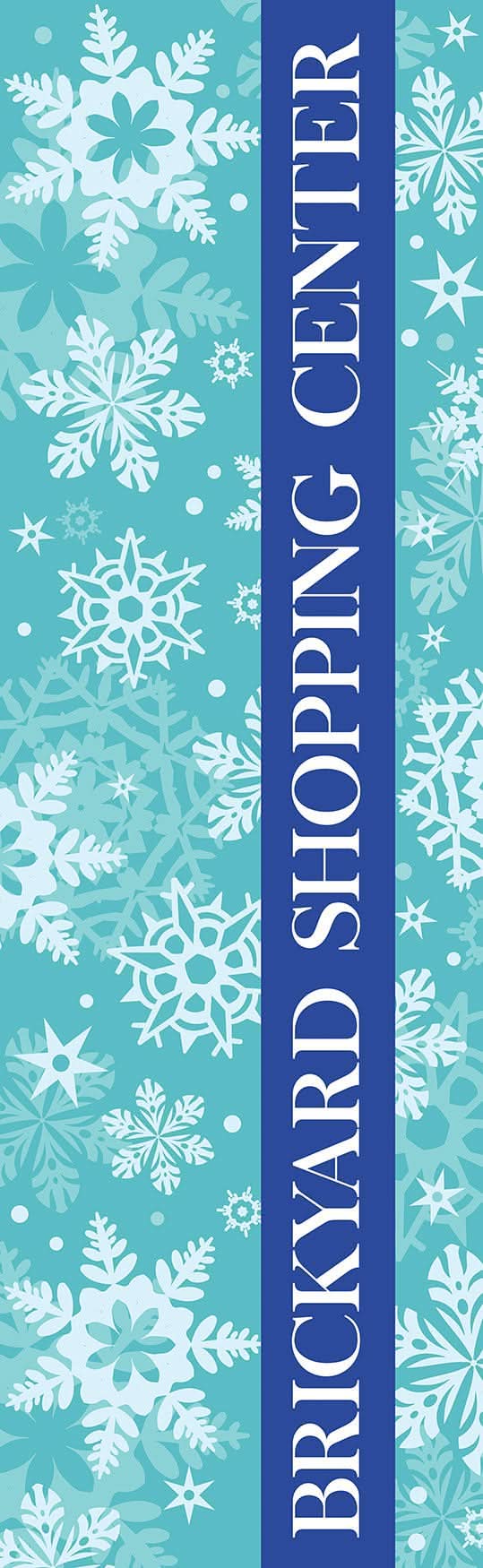 Falling Snowflakes Single Vinyl Banner
