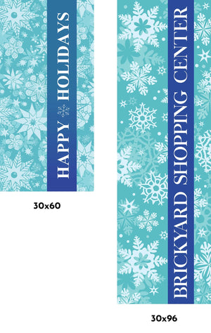 Falling Snowflakes Single Vinyl Banner