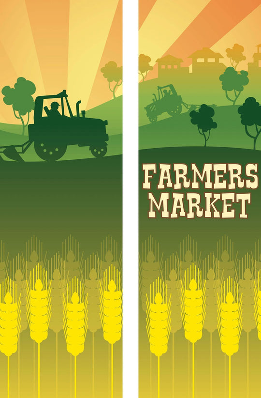 Farmers Market Double Vinyl Banner Set