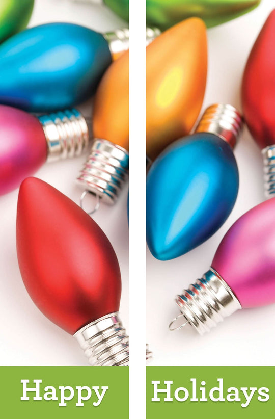 Festive Light Bulbs Double Vinyl Banner Set