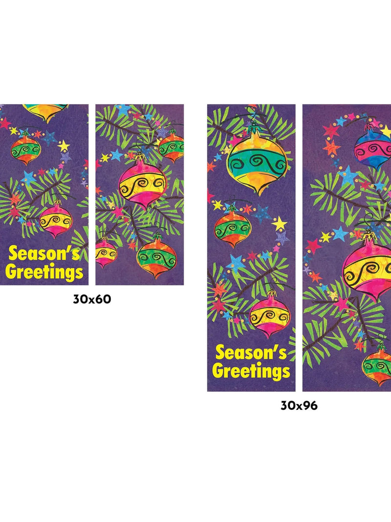 Festive Ornament Double Vinyl Banner Set