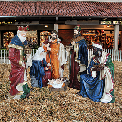 Dekra-Lite Fiberglass Nativity Scene Display