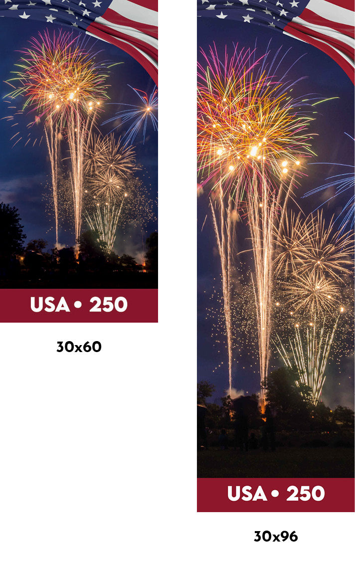 Fireworks Celebration Single Vinyl Banner