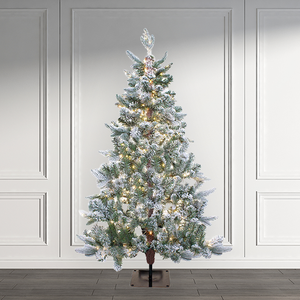 Flocked Flat Tree Collection