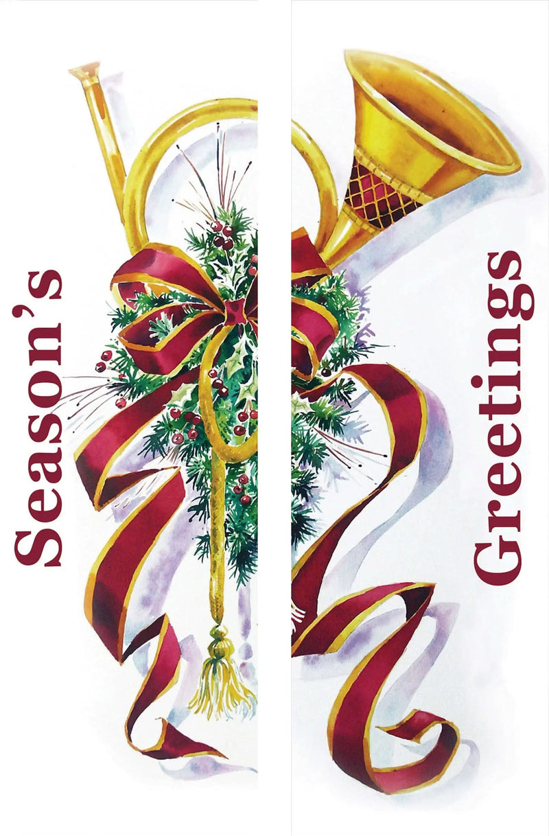 French Horn Bow Double Vinyl Banner Set