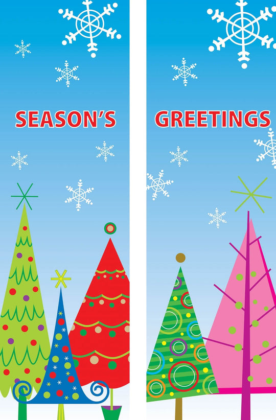 Frosty Forest Double Vinyl Banner Set