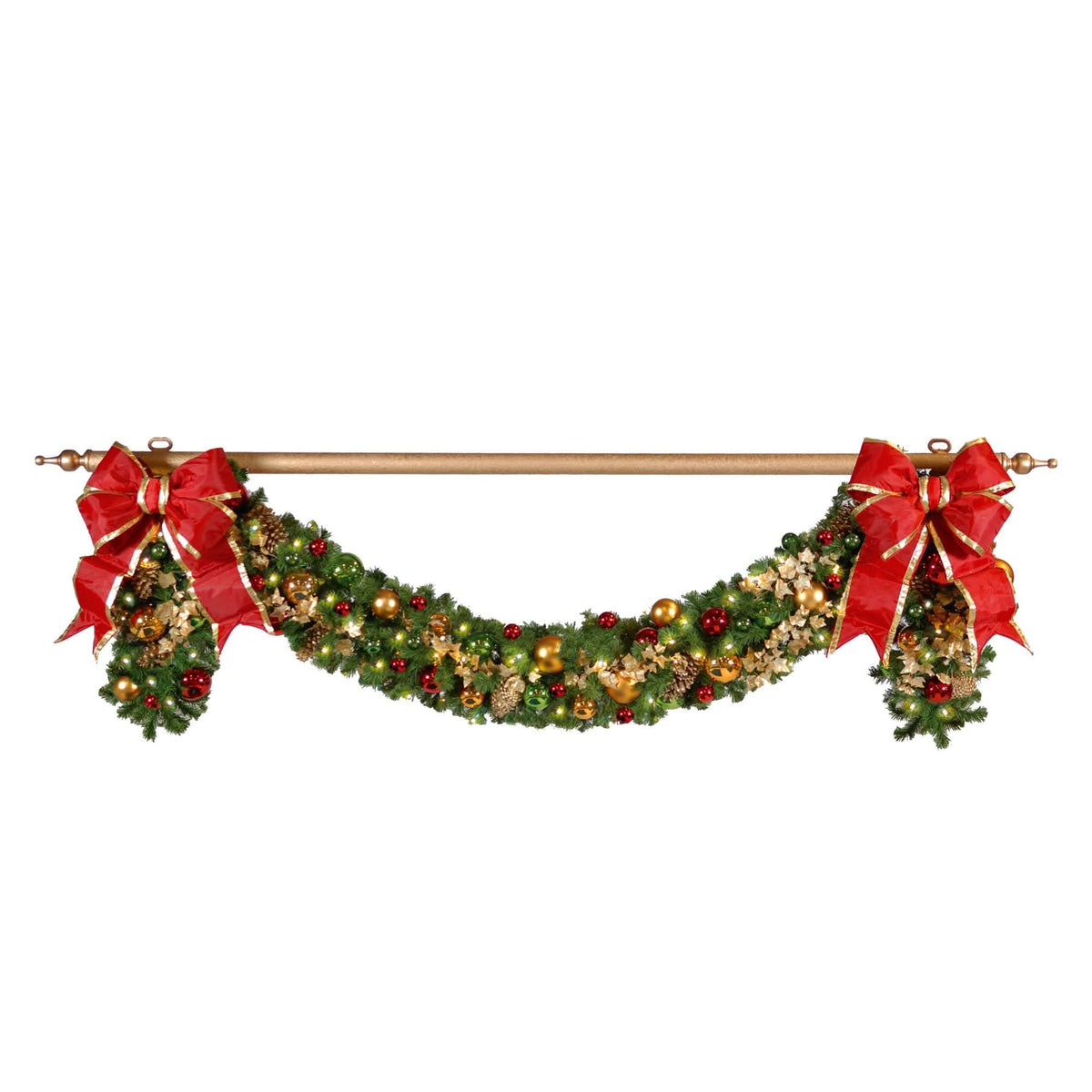 Garland Pole with Finial Ends