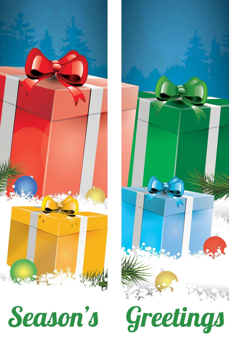 Gifts in Snow Double Vinyl Banner Set