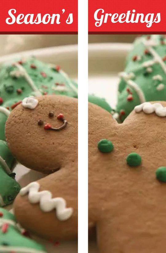 Gingerbread Man Double Vinyl Banner Set