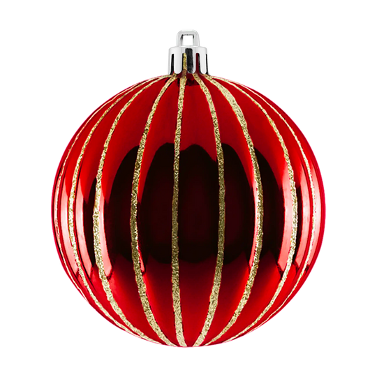 Glitter Ribbed Ornaments
