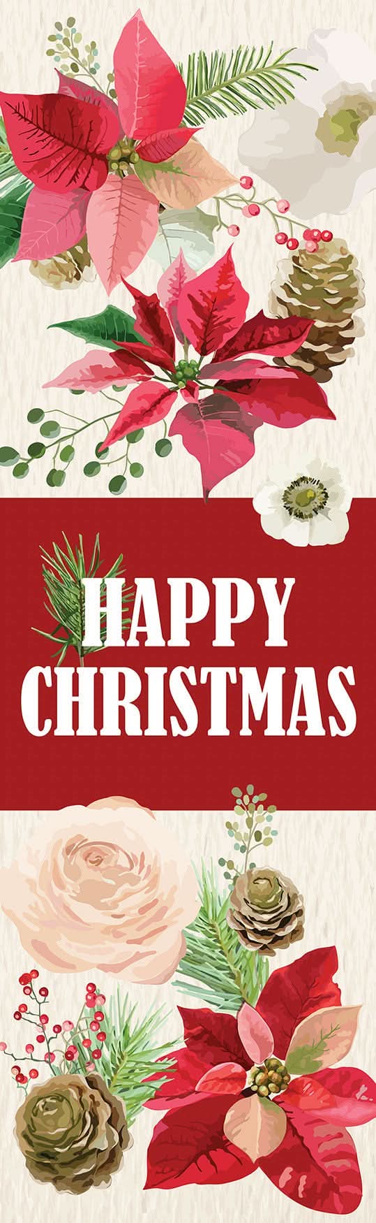 Happy Christmas Single Vinyl Banner