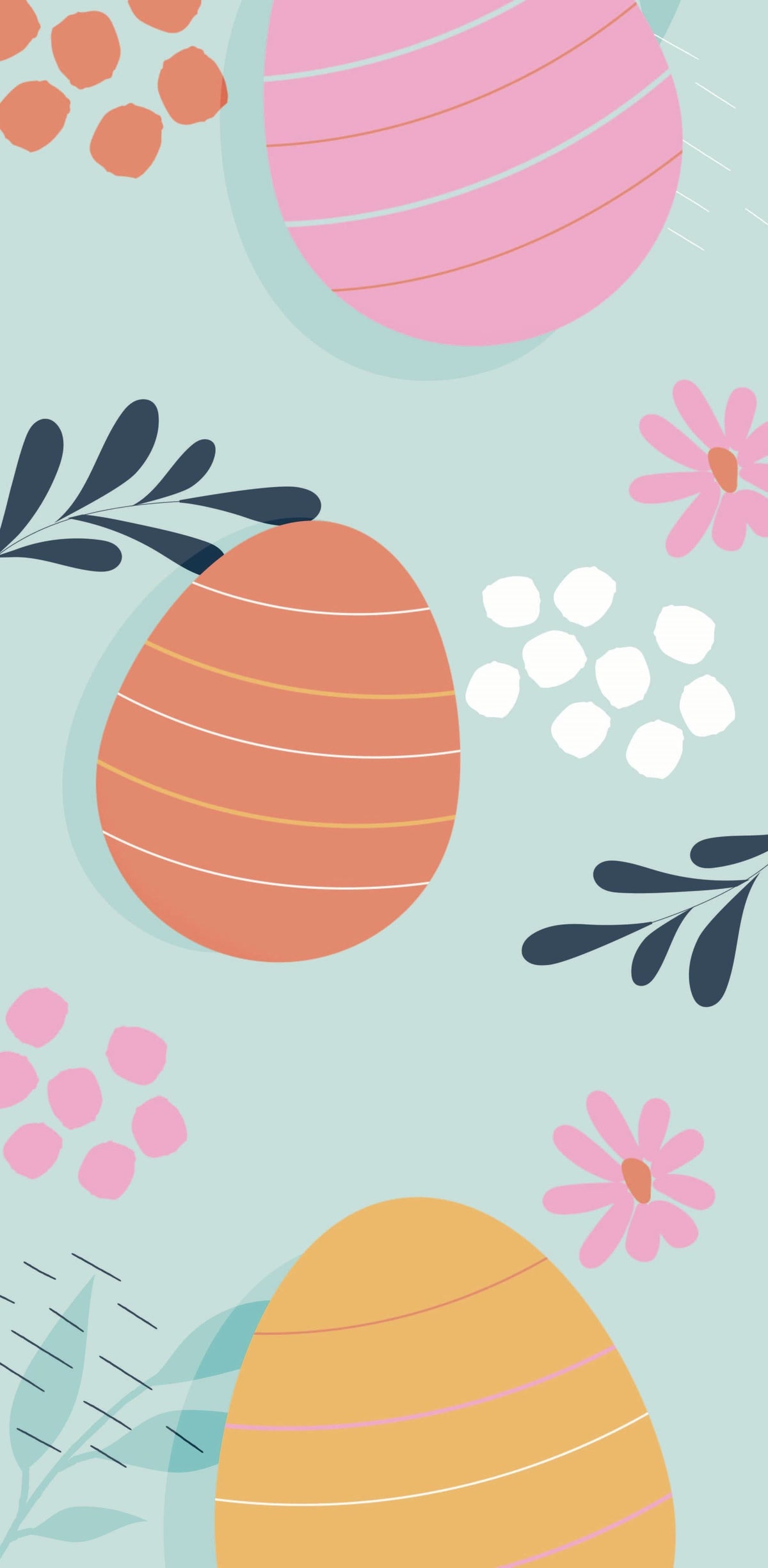 Happy Easter - Eggs & Bunnies Double Vinyl Banner
