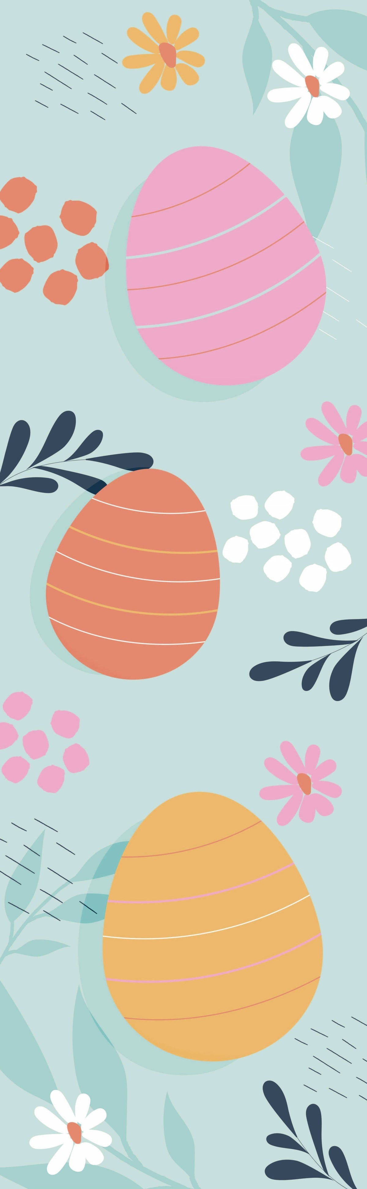 Happy Easter - Eggs & Bunnies Double Vinyl Banner
