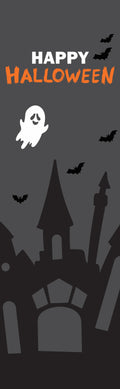 Happy Halloween- Haunted House Single Vinyl Banner Dekra-Lite