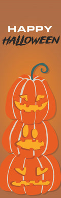 Happy Halloween- Three Stack Pumpkins Single Vinyl Banner Dekra-Lite