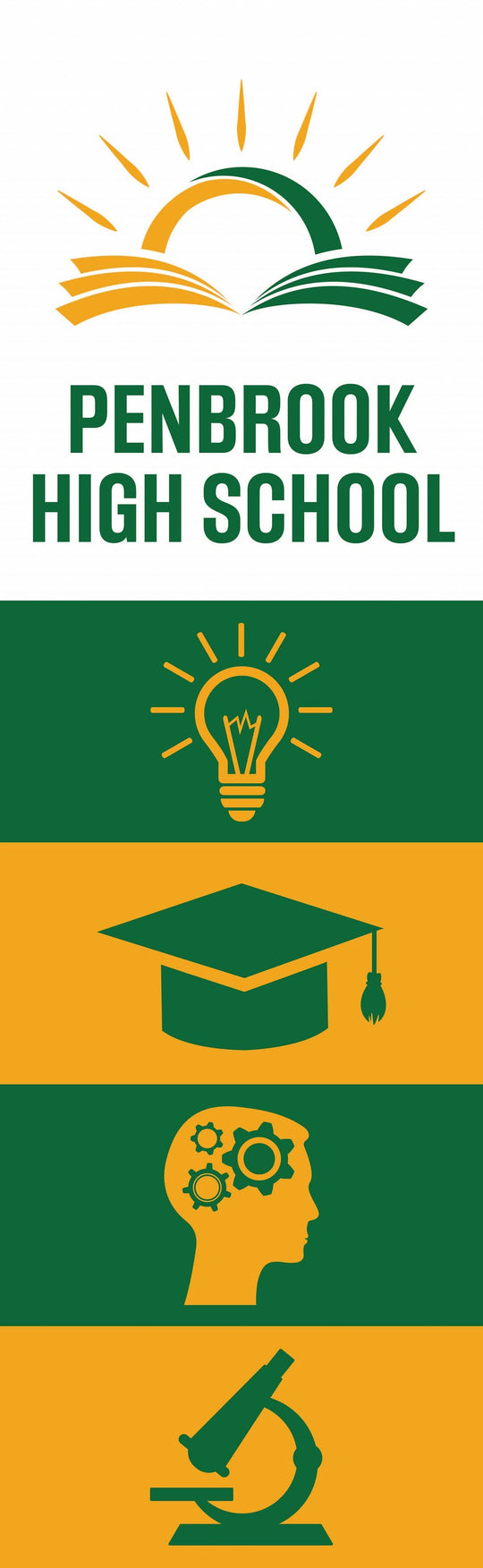 High School Education Single Vinyl Banner