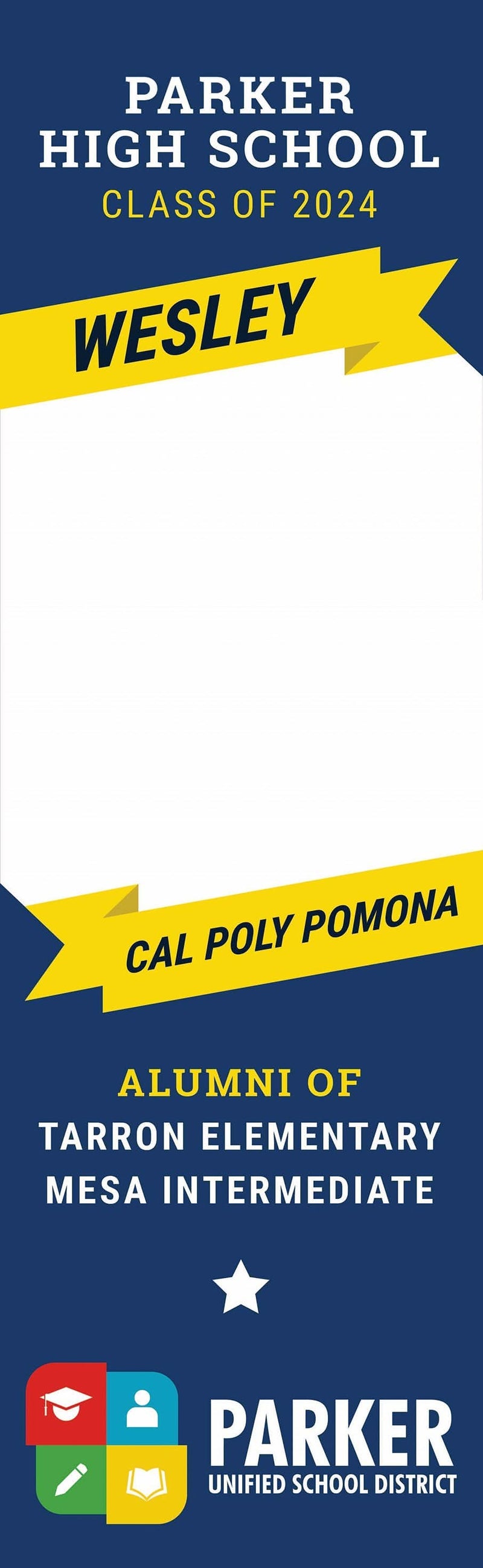 High School Graduation Ceremony Single Vinyl Banner