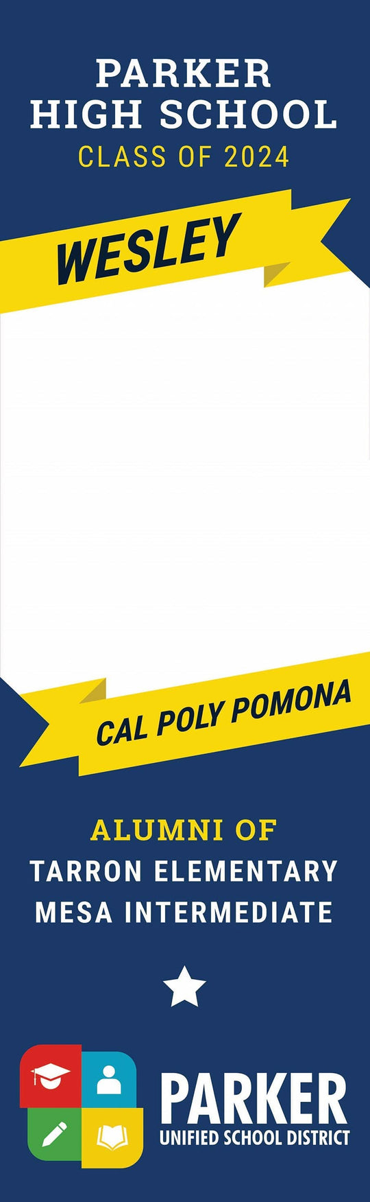 High School Graduation Ceremony Single Vinyl Banner