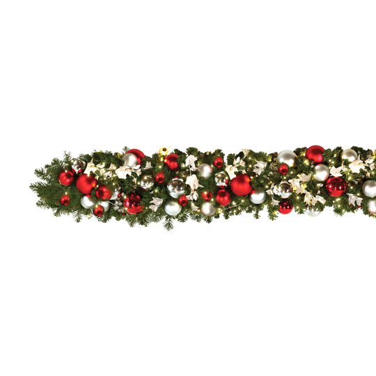 Candy Cane Pre-Decorated Garlands 10' Sections