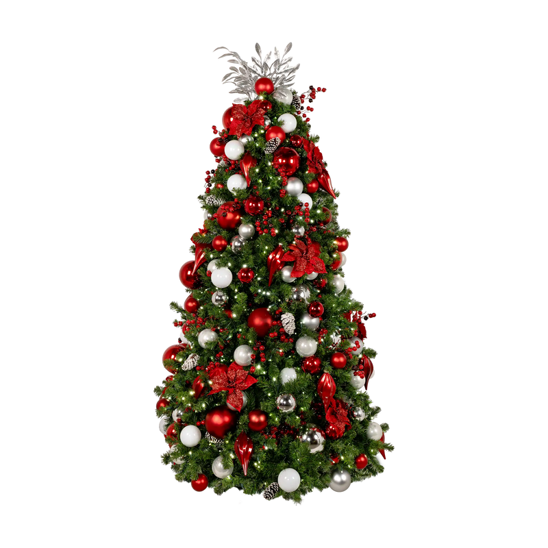Holiday Red Pre-Decorated Trees
