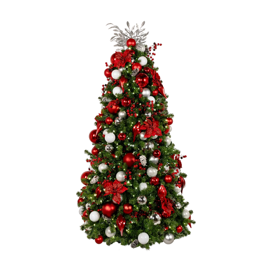 Holiday Red Pre-Decorated Trees