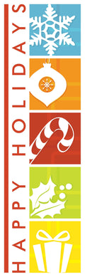 Holiday Squares Single Vinyl Banner Dekra-Lite