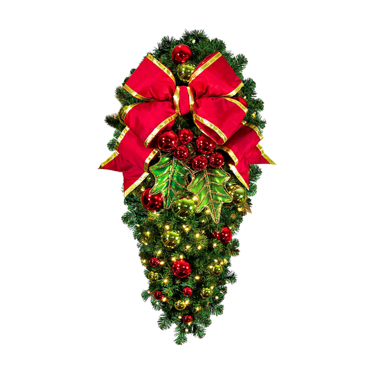 Holly Leaf Holiday Pre-Decorated Sprays