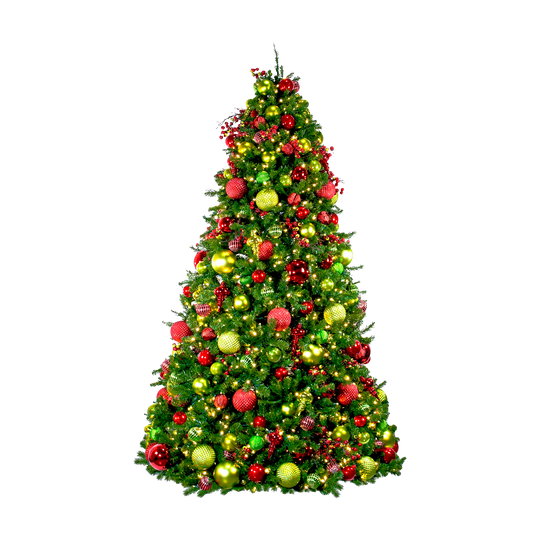 Holly Leaf Holiday Pre-Decorated Trees