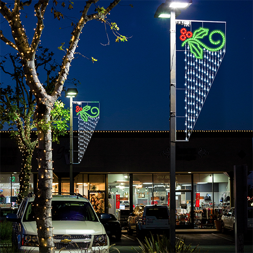 Dekra-Lite Holly Wave LED Pole Mounts on Light Posts