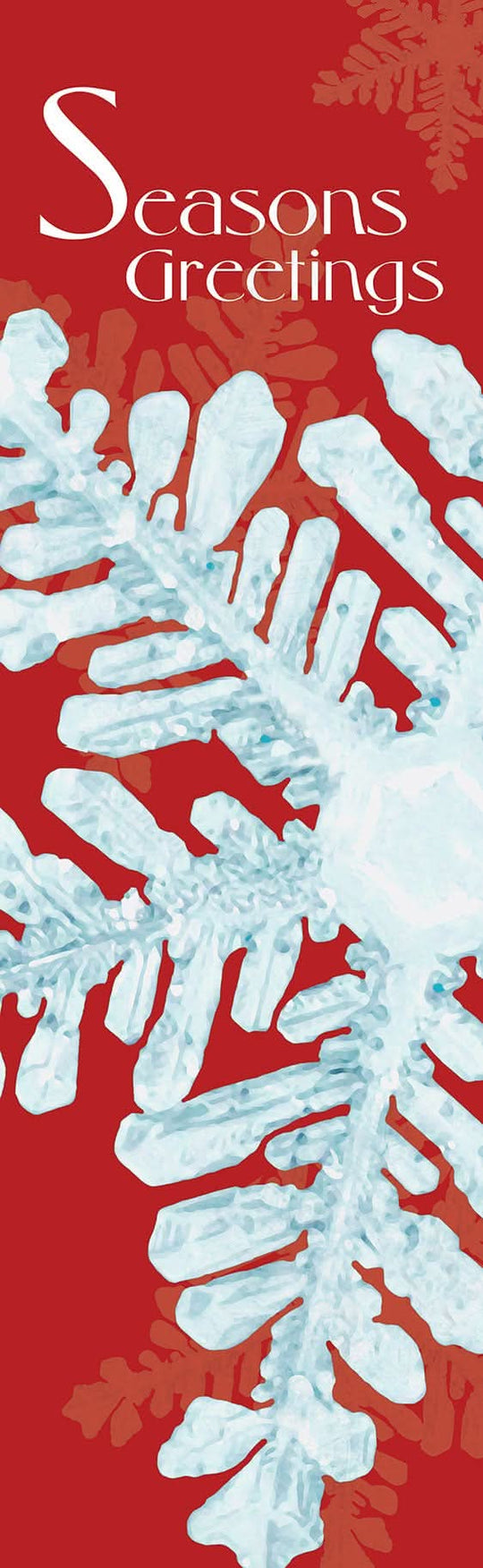 Icy Winter Red Single Vinyl Banner