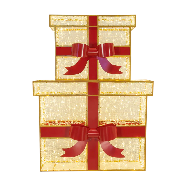 Illuminated Gift Box Stack