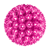 Pink Illuminated LED Sphere featuring a textured crystal-style surface with bright white LED lights throughout.