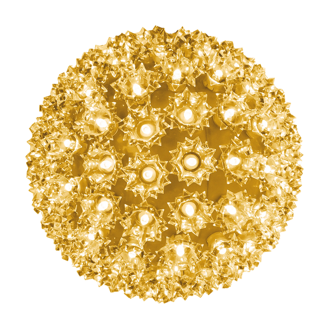 Warm White Illuminated LED Sphere featuring a textured crystal-style surface with bright white LED lights throughout.