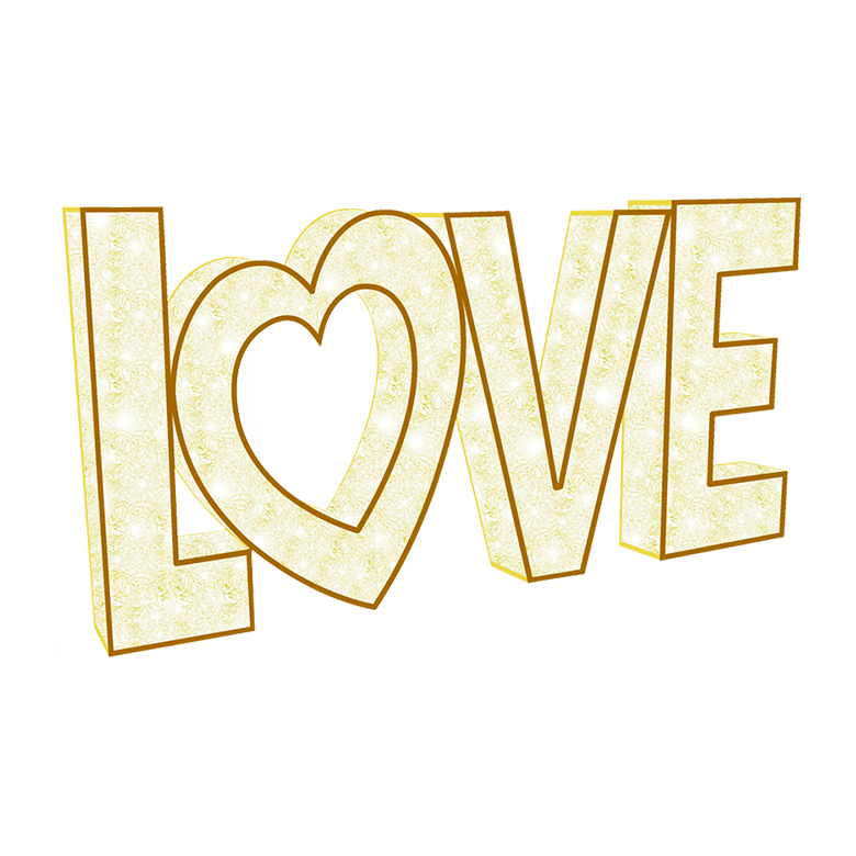 Illuminated Moa Letters - LOVE