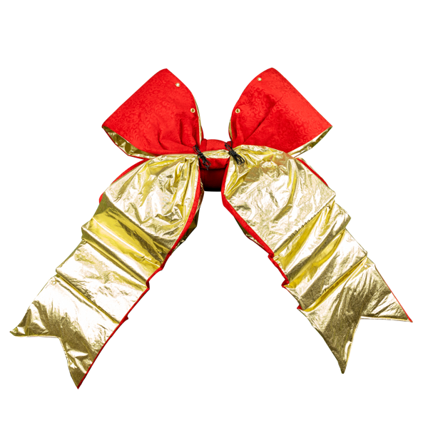 Interior Brocade Bow in Red and Gold 18" and 24"