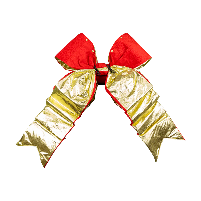 Interior Brocade Bow in Red and Gold 18