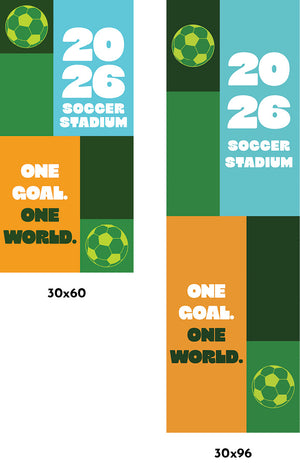 International Soccer Celebration Single Vinyl Banner
