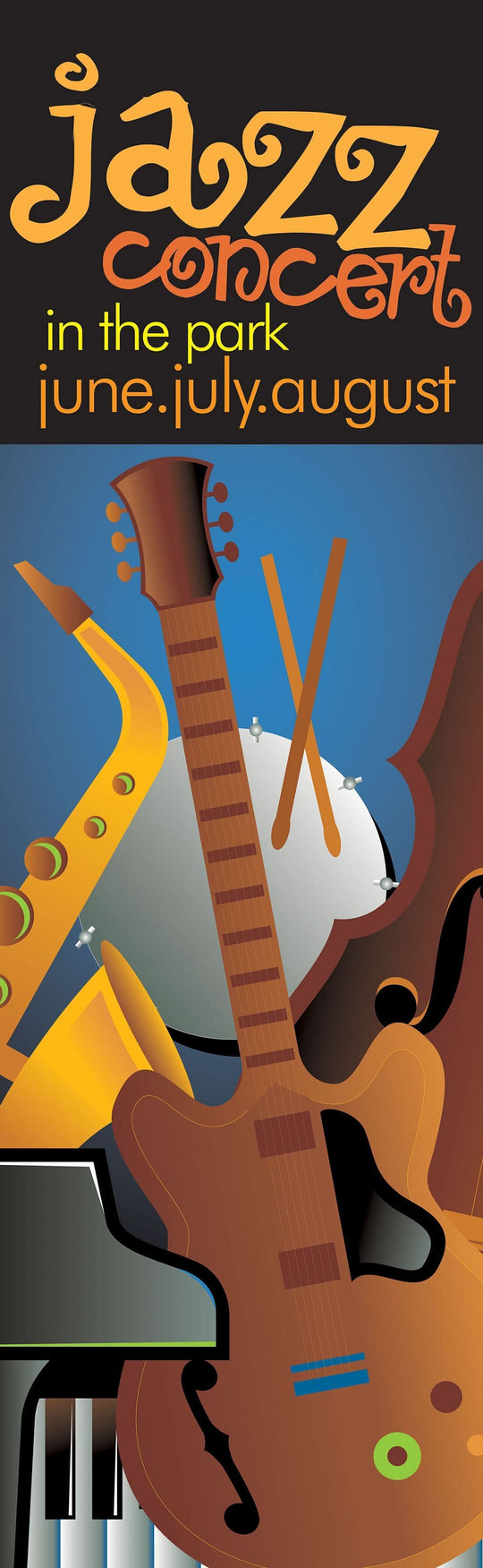 Jazz Concert Single Vinyl Banner