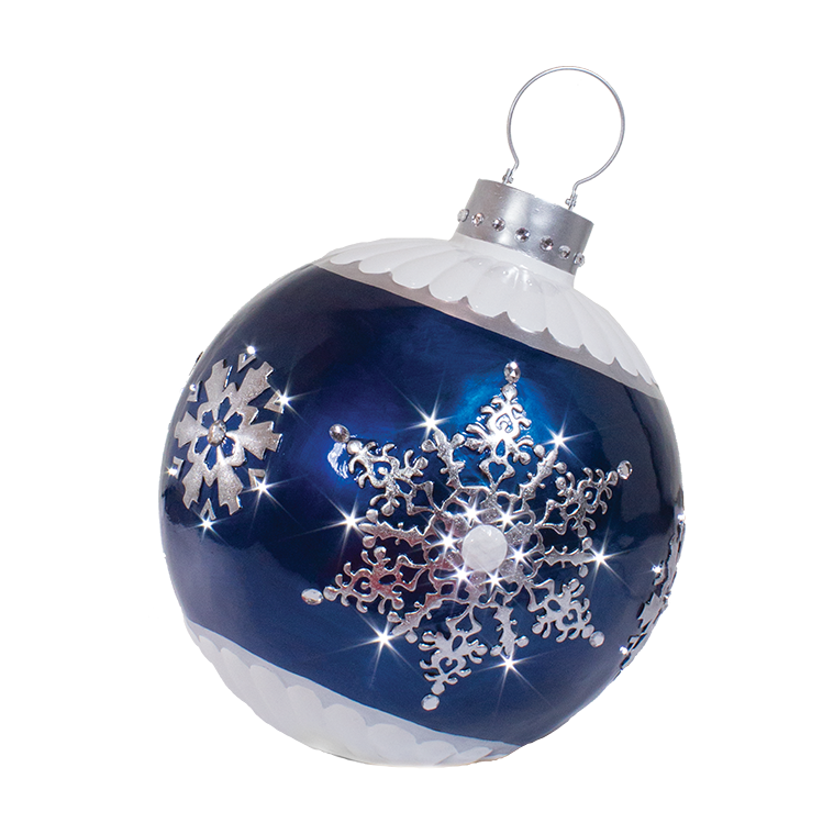LED Lit Snowflake Ornaments