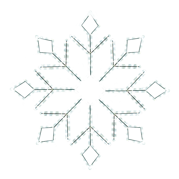 LED Ropelight Diamond Snowflake