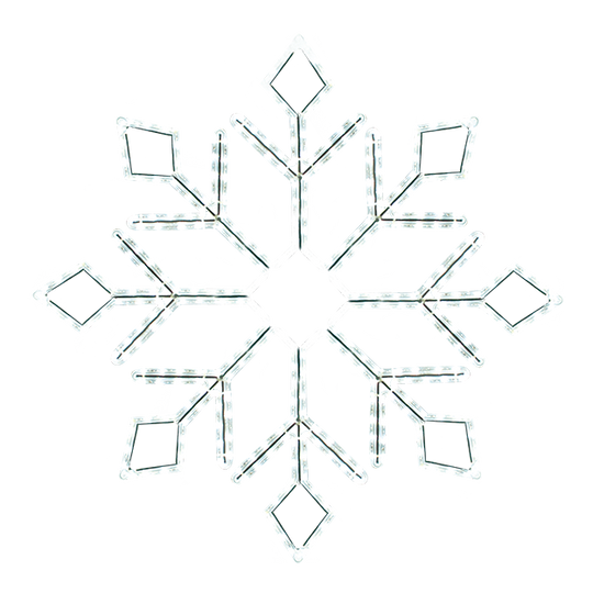 LED Ropelight Diamond Snowflake