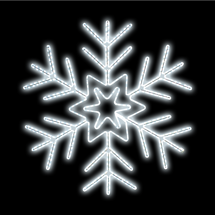 Dekra-Lite LED Ropelight Radiant Snowflake Lit