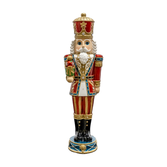 4' LED Lit Nutcracker in Red Jacket