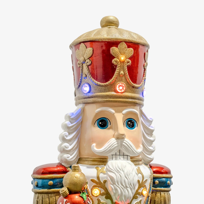4' LED Lit Nutcracker in Red Jacket