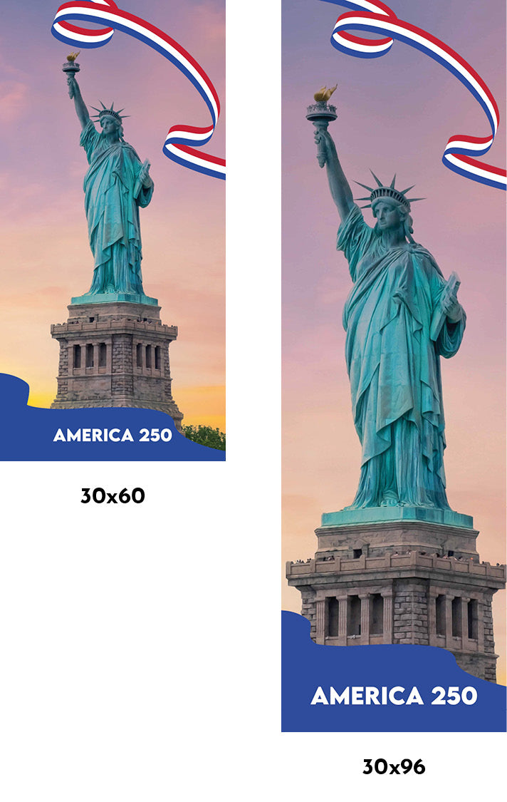 Lady Liberty 250 Single Vinyl Banner